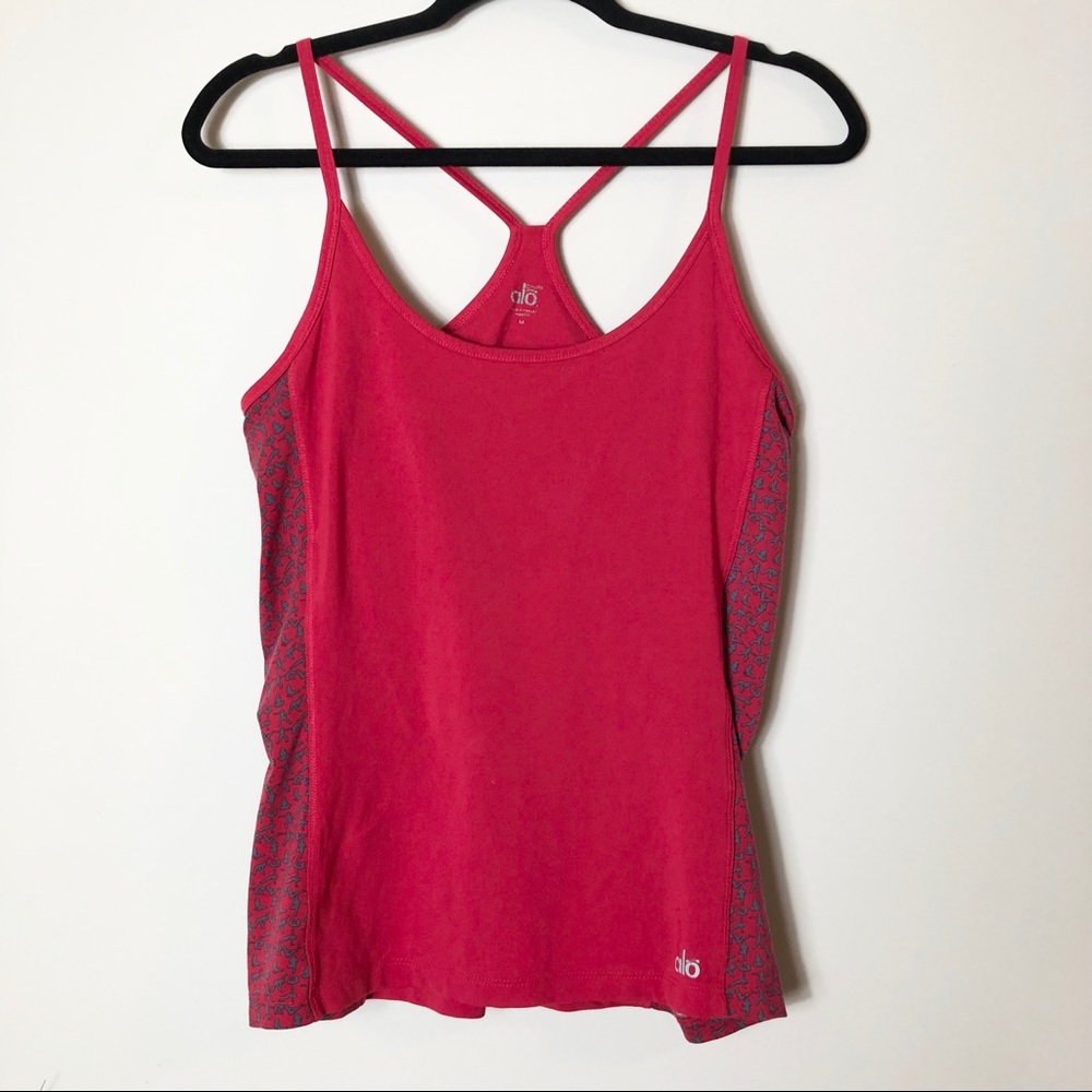ALO Yoga Pink Racerback Tank Top